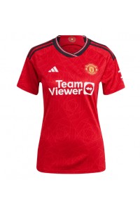 Fotbalové Dres Manchester United Dámské Domácí Oblečení 2023-24 Krátký Rukáv